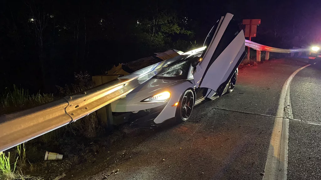 Driver abandoned $250,000 McLaren sports car on side of road after accident, police say