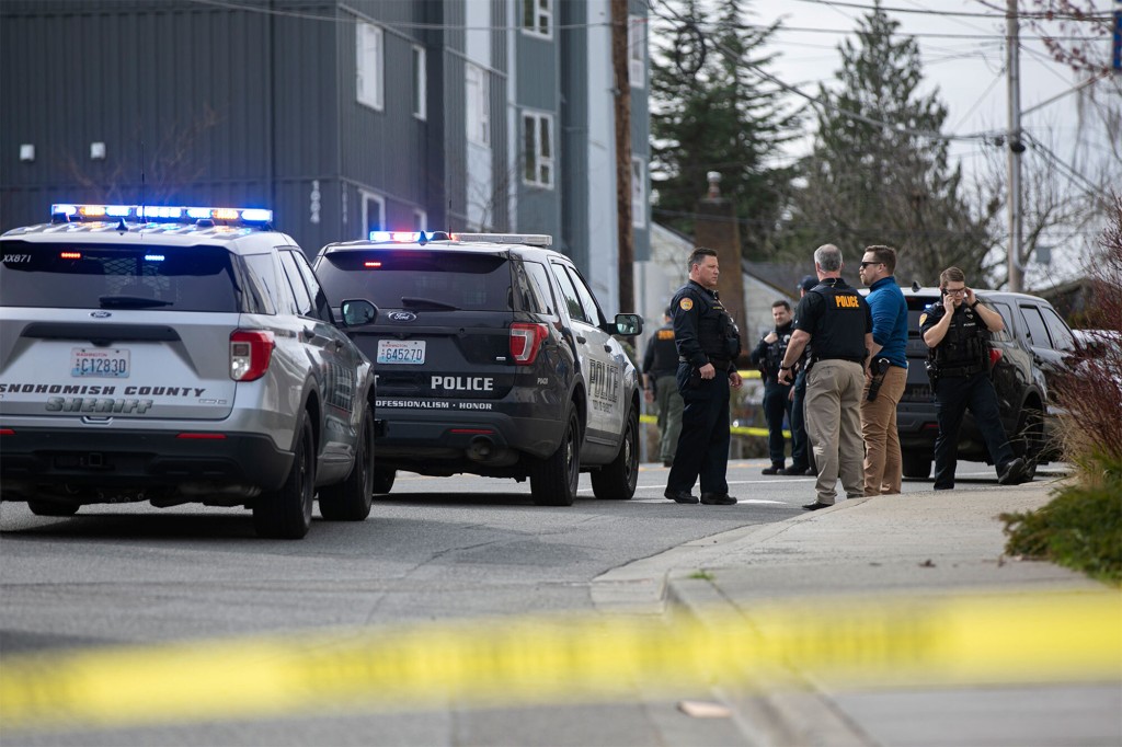The deceased cop was identified as Everett Police Department Officer Dan Rocha.
