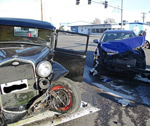1930s Ford Model A and Hyundai Accident