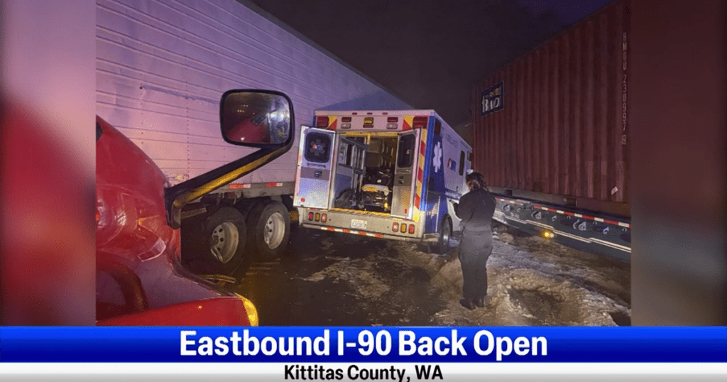 UPDATE: I-90 reopened after 38-car pileup near Kittitas | News