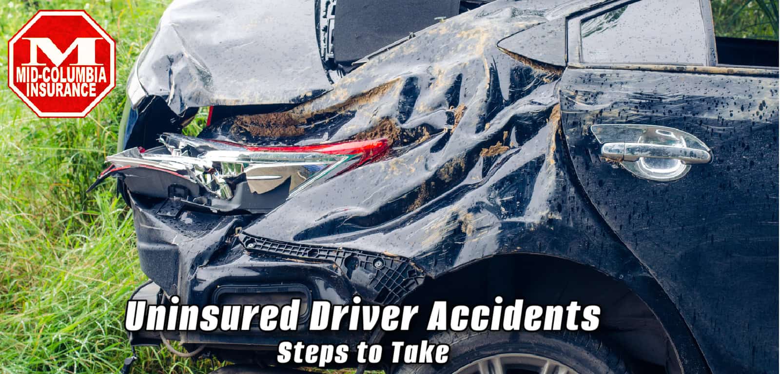 Uninsured Driver Accident Steps To Take - black car accident car beside road