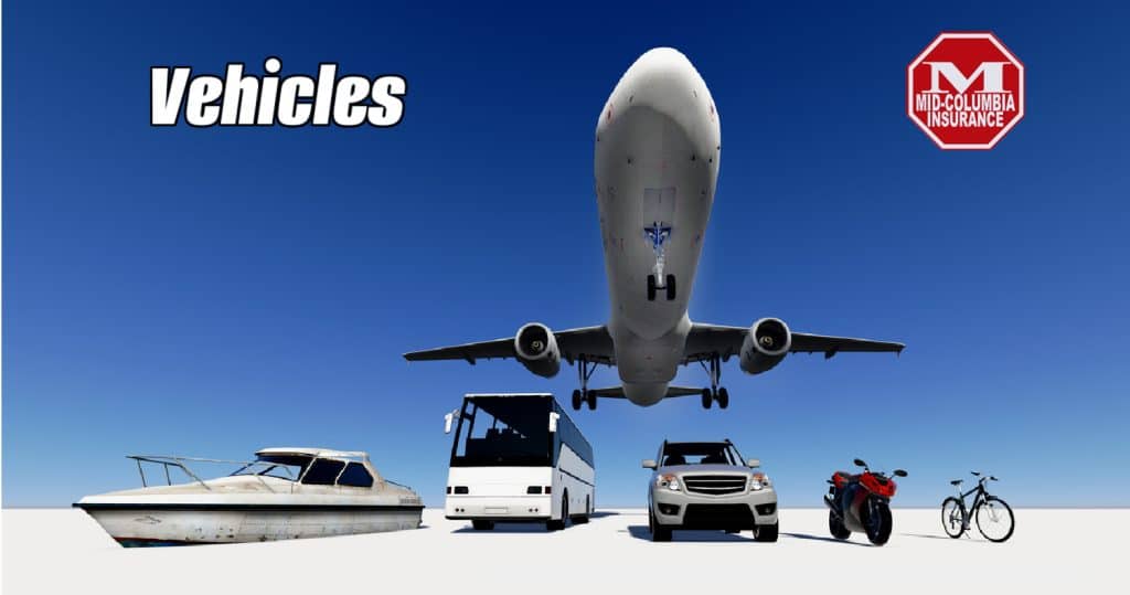 Vehicles - plane, car, motorcycle, bus, boat, bicycle