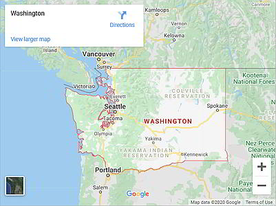 Map Washington State Car Insurance